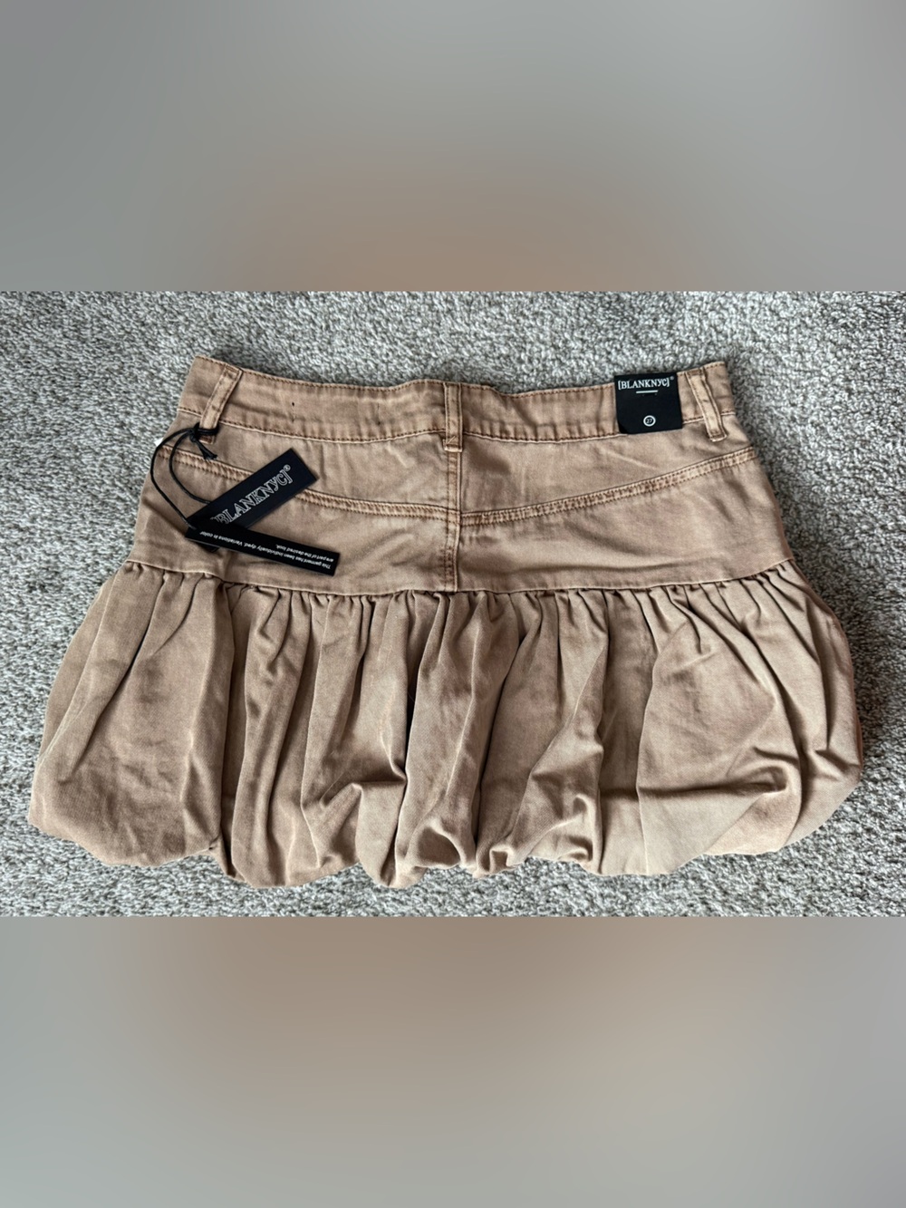 Blank NYC Tan Bubble Mini Skirt